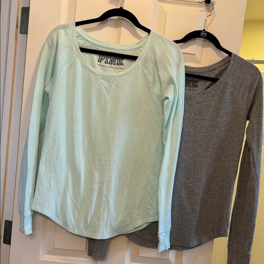 Set of 2 Waffle Knit Tops